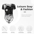 thumbnail image 4 of Balery Cosmic Landscape Celestial Art Body de cuello redondo de manga corta para mujer Tops de manga corta Tops básicos-Medium, 4 of 7