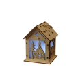 thumbnail image 1 of DPTALR Christmas Luminous Cabin Window Display Christmas Tree Door Wooden Decoration, 1 of 2