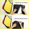thumbnail image 4 of FFLY Plastic File Folders (Black, 6 Packs) 3 Tab File Folders Letter Size, 1/3-Cut Tab, Durable Expandable Folder, for File Classification, 4 of 7
