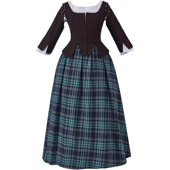 Women's Scottish Highland Dress Claire Fraser Dress from Outlander