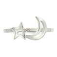 thumbnail image 5 of Sterling Silver Polished Star & Moon Ring, 5 of 6