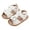 White, variant on Open-Toe Toddler Sandals for Boys Girls, Solid Color First Walker Shoes with Non-Slip Sole, Water-Friendly Summer Flat Sandals for Poolside & Shower Use