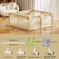 thumbnail image 2 of Easy4Home Large Baby Playpen 48"x48" Toddler Play Yards Safety Fence, Beige, 2 of 9