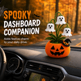 thumbnail image 5 of Crochet Halloween Potted Plant, Handmade Yarn Pumpkin Ghost Decor, 7.87 Inch Spooky Fall Tabletop Decoration for Desk, Shelf, Office, Bedroom and Home, 5 of 7
