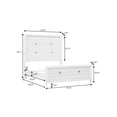 thumbnail image 7 of Melrose King Wood Panel Bed with LED Lights in White Finish by Samuel Lawrence, 7 of 7