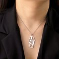 thumbnail image 6 of EUEAVAN Silver Bat Moon Pendant Necklace Stainless Steel Jewelry Halloween Gift, 6 of 7