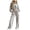 Light Gray, variant on Leey-World Women'S Outfit Sets Women Fall Clothes Winter Solid Color Long Sleeve Pullover Crop Top and Wide Leg Pants Lounge Set Travel Outfits for Women