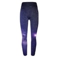 thumbnail image 7 of lcziwo Womens Print Carnival Leggings High Waisted Elastic Tummy Control Yoga Pants Cute Galaxy Graphic Tights Purple S, 7 of 7