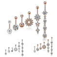 thumbnail image 2 of 6PCS Navel Ring Assorted Decorative Belly Button Ring Body Piercing Jewelry, 2 of 10