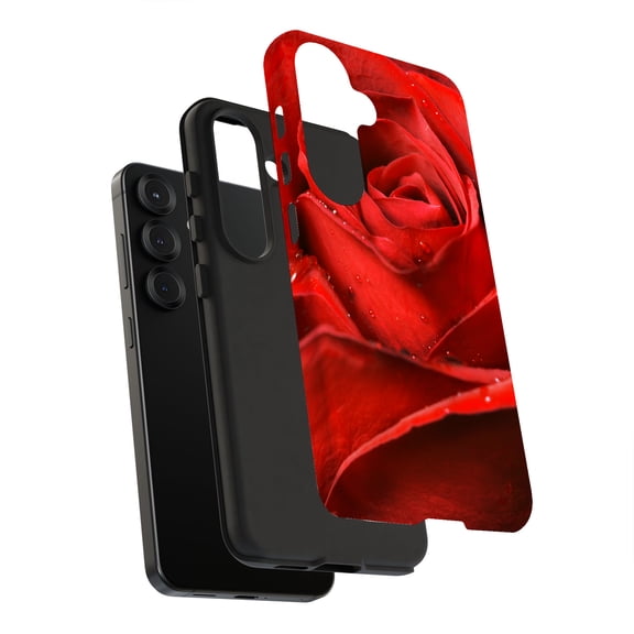 For Samsung Galaxy S23 Plus, Dual-Layer, Beautiful Rose Print, USA