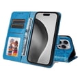 thumbnail image 5 of Funda tipo cartera GANGXUN para iPhone 16 Pro , diseño girasol, cuero PU, soporte, cierre magnético, tarjetero, 5 of 5