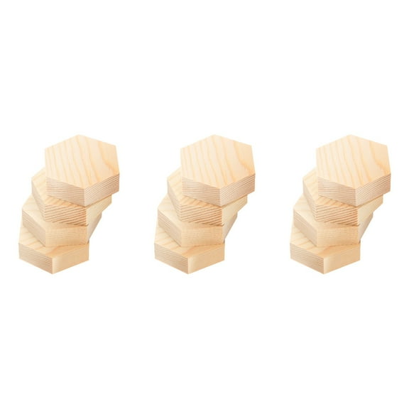 WRISTBIQUE Wood Crafts Unfinished Pine for Craft Making 12Pack