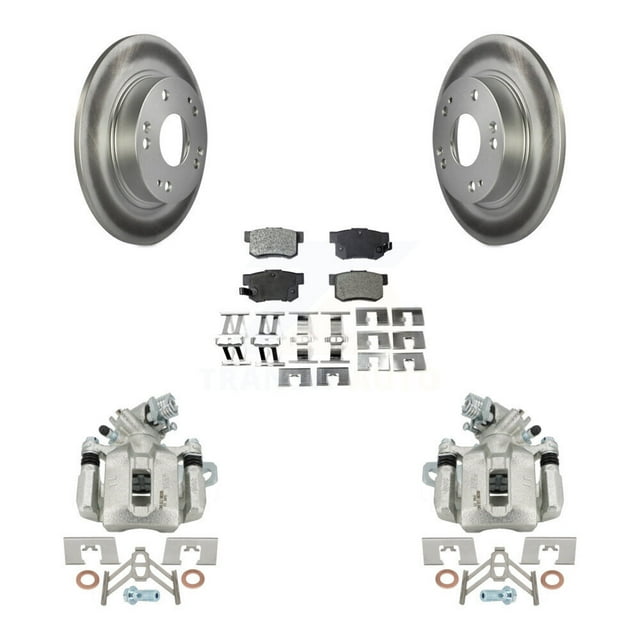 Transit Auto Rear Disc Brake Caliper Coated Rotors and Ceramic Pads Kit for Car Honda Civic Acura CSX ILX KCG-100122T