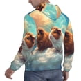 thumbnail image 3 of KLL Cloud Guinea Pig Print Mens Hoodie Long Sleeve Casual Pullover Hooded Sweatshirt Fashion Drawstring Hoodies with Pocket-XX-Large, 3 of 6