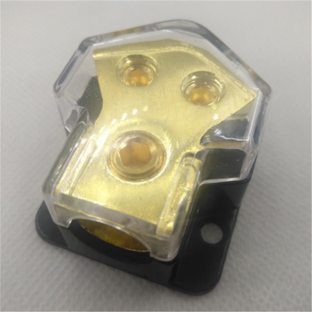 Wire Distribution Block With 1x 2 GA Inputs And 2 X Outputs, Car Audio Amp two way Splitter