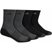 adidas Men's 4 Pair Performance High Quarter Socks Dark Gray/Black