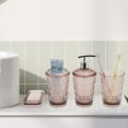 thumbnail image 4 of Unique Bargains 4Pcs Transparent Bathroom Accessories Set Coffee Color, 4 of 4