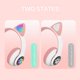 thumbnail image 5 of Flashing LED Cute Cat Ears Headphones Bluetooth Wireless Headset with Mic TF FM Kid Girl Stereo Music Earbud Kitten Earphon Gift, 5 of 5