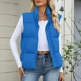 thumbnail image 5 of FDGIU Women's Long Puffer Vest - Sleeveless Hooded Quilted Zip Up, Lightweight Warm Winter Trendy Jacket, 5 of 6