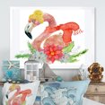 thumbnail image 1 of Designart Christmas Lama Ready For Santa II Tropical Framed Wall Art, 1 of 4