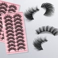 thumbnail image 2 of Juego de Pestañas para Ocasiones Especiales, 10 Pares de Pestañas Rizadas 3D Elegantes con Banda Transparente, 2 of 5