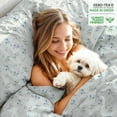 thumbnail image 5 of RUVANTI 100% Organic Cotton Sheets - Queen Sheet Set - 4 Piece Percale Weave Bedding, Crisp, Cooling & Breathable, Soft & Durable, 16" Deep Pocket, Hotel Quality Sábanas - Butter Flight, 5 of 7