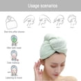 thumbnail image 4 of Gorro de toalla para el cabello, gorro grueso de secado rápido para mujeres, turbante absorbente de secado rápido para el cabello, 4 of 5