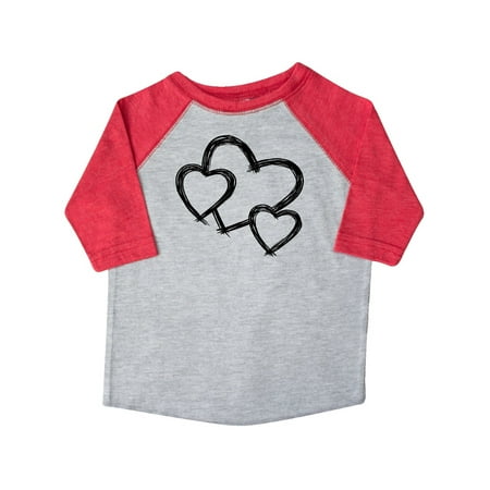 

Inktastic Three Black Hearts Gift Toddler Boy or Toddler Girl T-Shirt