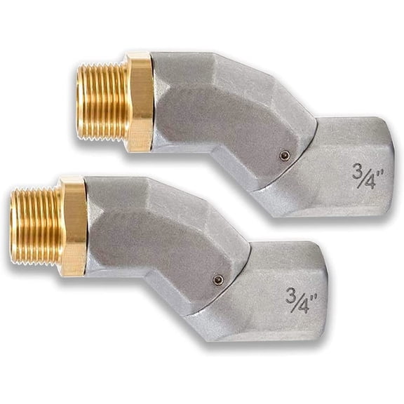 (3/4" NPT, 2PCS) Fuel Hose Swivel 360 Rotating Connector for Fuel Transfer Pump Fuel Nozzle Multi Plane Fuel Plane Swivel