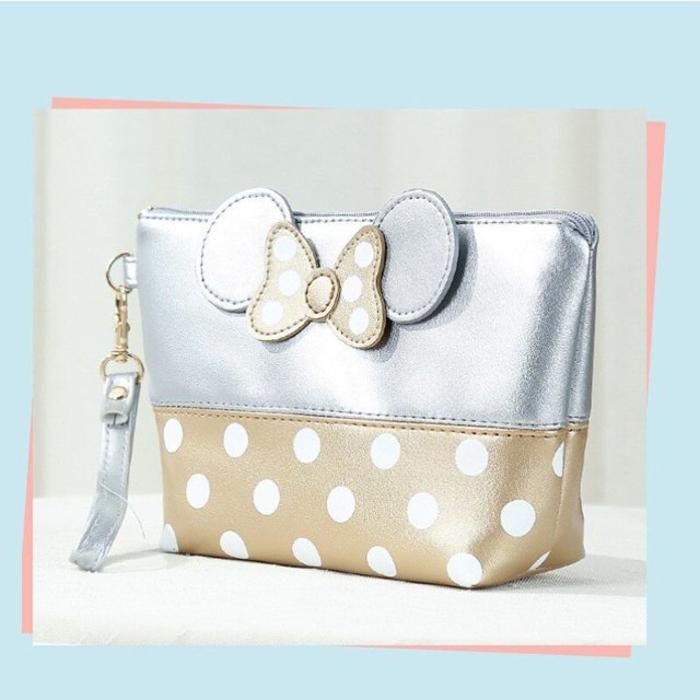 SEREQI-neceser de viaje de PU con diseño de Mickey y lunares, bolsa de aseo, organizador de belleza qiuyongming unisex