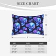 thumbnail image 4 of Sikiie cool crystal Skull flower Print Plush Pillow Cover, Wrinkle-proof and Stain-resistant Pillow Protector without Pillow Core, Home Decoration-20"x30", 4 of 6