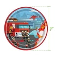thumbnail image 1 of Bandeja de papel para fiesta temática de camión de bomberos, juego de pañuelos y vasos de papel, vajilla de dibujos animados para fiesta de cumpleaños infantil, 1 of 6
