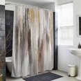 thumbnail image 4 of Abstract Shower Curtain - Water Repellent Fabric Shower Curtains Washable, Impressionist Artwork Vertical Paint Streaks Decorative Polyester Cloth Bathroom Curtains Modern Bath Decor 36"x72", 4 of 8
