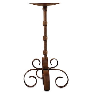 Tall Floor Candle Holders 1 Pc Siriana Candle Holder Iron 10 Inch / 5.5 in. wide base*4 in. diameter top plate*10.5 in. tall ()