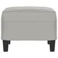 thumbnail image 2 of vidaXL Footstool Light Grey 60x50x41 cm Microfibre Fabric, 2 of 4