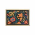 thumbnail image 1 of Folk Art Wall Art with Frame, Floral Motifs and Leaves Bouquets Image in Polish Art Style, Printed Fabric Poster for Bathroom Living Room, 35" x 23", Charcoal Grey and Multicolor, by Ambesonne, 1 of 2