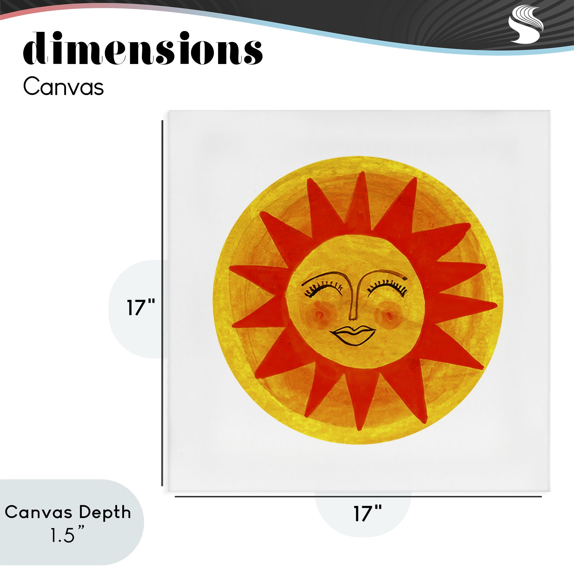 Stupell Industries Warm Fiery Sun Canvas Wall Art, design by Katherine Herrell Studio