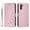 Pink, variant on Flip Case for Samsung Galaxy Note 10 RFID Blocking Magnetic Clasp Wallet Case with 3 Card Slots and Kickstand Function