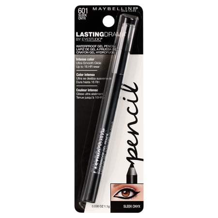 Maybelline Eyestudio Lasting Drama Waterproof Gel Pencil, Sleek Onyx, 0.038 oz
