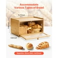 thumbnail image 4 of STAWAY Large Bamboo Bread Box - Classic Design, Stackable, Durable & Ventilated, Easy Clean Kitchen Storage Container for Fresh Bread & Food, 4 of 9