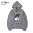thumbnail image 5 of Sudadera con capucha de forro polar con estampado de diseño de hip hop y marihuana para hombre y mujer, ropa de invierno divertida y negra para otoño, 5 of 5