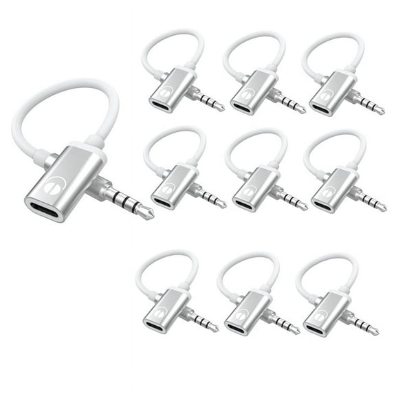 10PCS 3.5mm Male to Type C Female Audio Cable Cord, Analog Audio Jack Headphone Audio Adapter for MP3 Player, Laptop