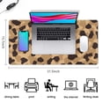 thumbnail image 5 of Long Mouse Pads for Desk,Beige and Black Leopard Pattern Desk Mats on Top Of Desks, Desk Mouse Pad Extra Large with 3mm Non-Slip Base and Stitched Edge for Gaming,Office,Work,Home 31.5"x15.7", 5 of 6