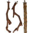thumbnail image 2 of Outdor Bird Stand Natural Wooden Parrot Stand Grinding Fork Chewing Stick Exercise Training Branches For, 2 of 6