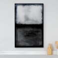 thumbnail image 2 of wall26 Canvas Print Wall Art Dark White Black Pastel Geometric Blocks Abstract Shapes Illustrations Modern Art Decorative Minimal Relax/Calm Zen for Living Room, Bedroom, Office - 12x18 inches, 2 of 5