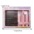 thumbnail image 3 of DHARMONAL New DIY Segmented Large Capacity False Eyelashes Natural Soft Self Eyelashes Individuals Eyelashes Pack Different 20mm Lashes Pack Strips That Look like Extensions Heart Eyelashes, 3 of 9