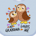 thumbnail image 4 of Inktastic My Grandma Loves Me Cute Owl Family Boys or Girls Baby Bib, 4 of 4