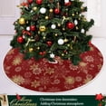thumbnail image 6 of FMSHPON White Gold Snowflakes Xmas Christmas Tree Skirt Stand Mat for Holiday Party Decoration Indoor Outdoor 36 inches, 6 of 6