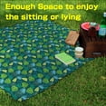 thumbnail image 3 of Large Picnic Blanket 3-Layer Thickening Soft Camping Blankets Waterproof,Machine Washable Beach Mat for Outdoor Travel Hiking Park Concerts or Family Party (Green - 77x79 inches), 3 of 6