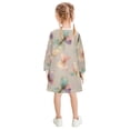 thumbnail image 3 of Girls' long-sleeved dress Butterfly Soft Colors Girls' A-line dress with ribbed cuffs Soft and comfortable, 3 of 6